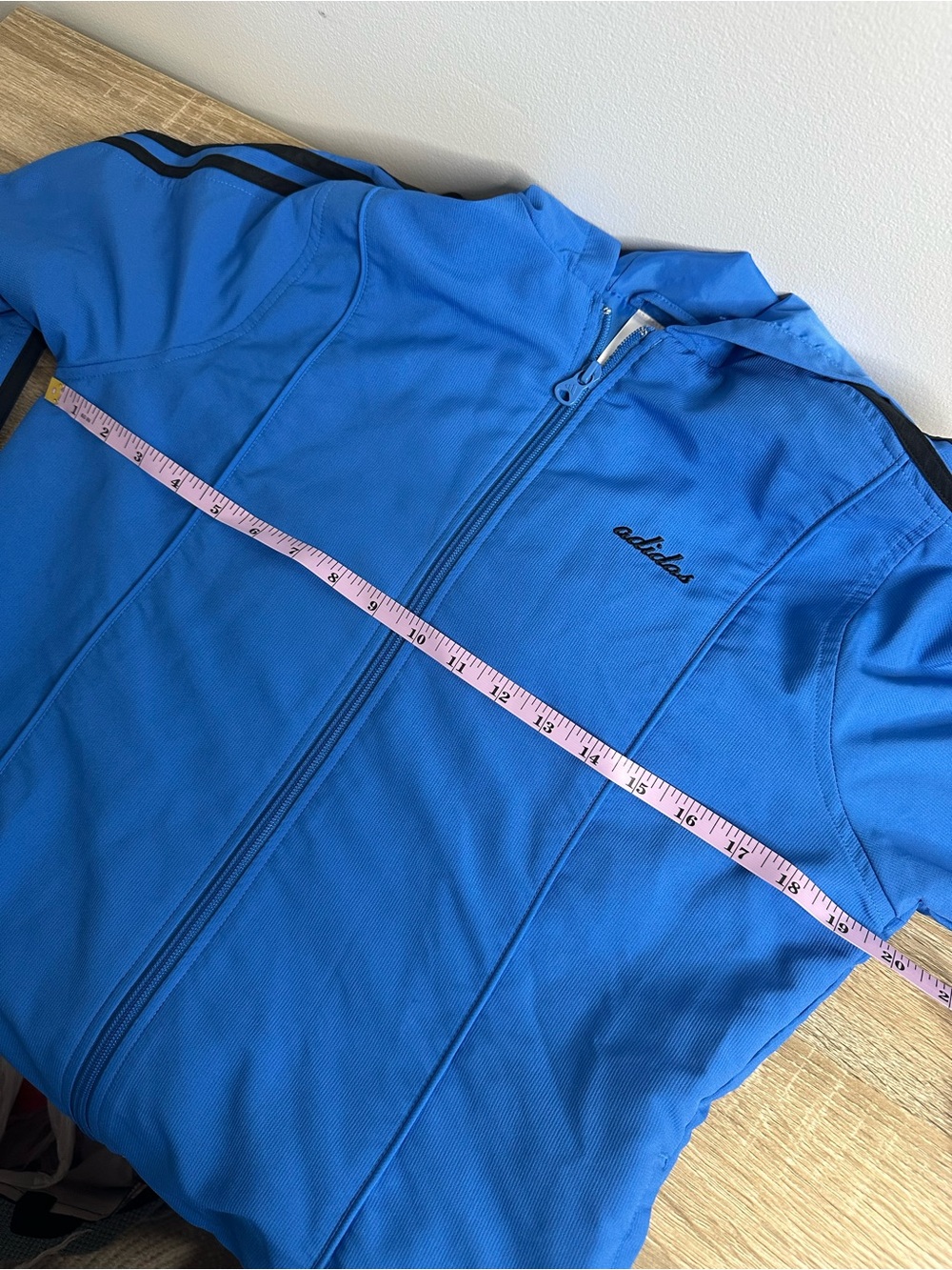 adidas Royal Blue Track Jacket with Black Stripe Detailing - Picture 12 of 14